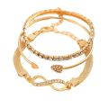Rhinestone Bracelet - 3Pcs/Set Gothic Rhinestone Infinity Cute Trendy Bracelets for Women & Girls. 