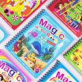 Kids Water Coloring Book Set - Quick Dry Reusable Magic Painting Board with Magic Pen - Educational Drawing book for Toddlers- Assorted Colors - Art Supplies for Kids - Children's Magic Coloring Book. 