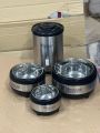 Premium Quality Elegant Luxury Design Happy House Brand Silver Food Warmer Hot Pot With Glass Lid, High Quality Unbreakable Insulated Material Keeps Food Fresh and warm upto 6 Hours, Available in Small, Medium, Large, 3 Pcs Set and 4 Pcs Set - Black. 