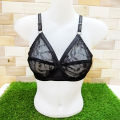 Transparent Net Bra for Women & Girls – Skin/Black, Sizes 32B-42B. 