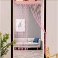 Pink Heart Line Tassel Door Curtain - 200x100cm Polyester. 