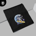 Astronaut Space Black Drawstring Bag For Boys & girls. 