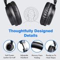 OneOdio A70 Bluetooth Over Ear Headphones with 72H Playtime, Hi-Res Audio, 3.5mm/6.35mm Wired Jack, Soft Memory Earcups for Studio, DJ, Mixing, Computer, Laptop, Tablet, Black. 