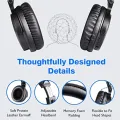 OneOdio A70 Bluetooth Over Ear Headphones with 72H Playtime, Hi-Res Audio, 3.5mm/6.35mm Wired Jack, Soft Memory Earcups for Studio, DJ, Mixing, Computer, Laptop, Tablet, Black. 