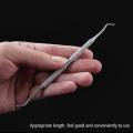 (Pack of 2) Professional Stainless Steel Cuticle Spoon Pusher Double-end Nail Cleaner Toenail Dirt Remover Tool for Men and Women (Silver), Professional Safe Nail Treatment Pedicure Tool Kit Under Nail Cleaner Tools Pain Relief. 