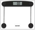 Salter 9208 BK3R Compact Glass Electronic Scale, Bathroom, 180 Kg Max Capacity, Easy Read, Step On, Toughened Glass Platform, Minimalist Design, 300 mm x 250 mm, Black/Clear. 