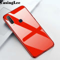Protect Cover For VIVO Y19 case Glass silicon Full Protection Tempered Glass Phone Cases for VIVO Y19 Back Cover For girls and Boys. 