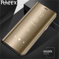 For Apple iPhone 6 / 6S Phone Case, Smart Clear View Cover Hard Flip Stand Mirror Casing. 
