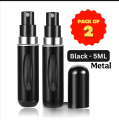 Pack of 2 Refillable 5ml Mini Perfume Spray Bottles - Portable Travel Cosmetic Containers, Unisex Fragrance Spray Bottles, 5ml Mini Refillable Perfume, Leak-Proof Tester Spray, Travel Size Refill Bottle, Perfume for Men, Women, Girls PROMISE TO SELL. 