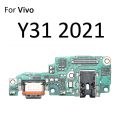 USB Charging Charger Dock Port Board With Microphone Mic Flex Cable Parts For Vivo Y33T Y33s Y31 Y30 4G Y30g Y30i. 