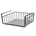 Under Shelf Basket Embedded Thicken Wrought Iron Table Cabinet Hanging Shelf for Bedroom. 