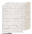 Modern 3D Brick Wallpaper Self Adhesive Waterproof Wall Panel Living Room Mould Proof Wall Sticker Formaldehyde-free Home Decor. 