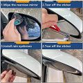 2 Pcs Smoked Black Mirror Rain Visor Smoke Guard, Rear View Side Mirror Rain Eyebrow, Rear View Mirror Visor Guard for Most Car. 