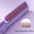 Rechargeable Mini Hair Straightener, Travel Portable USB Charging Cordless Hair Straightener Bursh, Three Temperature Adjustments Flat Iron, With 16 comb teeth, built-in 4000mAh rechargeable batter. 
