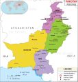 Pakistan Political Map Panaflex Poster Educational Chart School Office Decoration. 