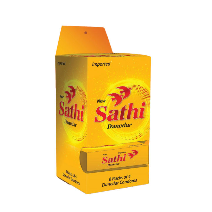 Sathi Danedar Condom Dispenser - Pack of 4 - 24 Pieces (6 x 4's)