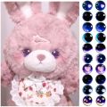 Mini Plush Doll Access Starry Sky Doll‘s Eyes DIY Anime Eyes Flat Base Heart Eyes Semicircle Animal Purple Star Eyeball Doll Accessories. 
