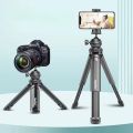 Premium Adjustable Tripod Stand with Phone Holder & DSLR Mount – Lightweight, Portable, for Vlogging, Live Streaming, TikTok, YouTube, and Photography. 