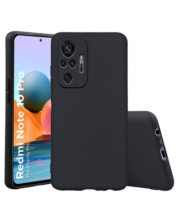 Xiaomi%20Redmi%20Note%2010%20Pro%20AirBag%20anti%20shock%20Drop%20Resistance%20Matte%20Black%20Back%20Cover%20Case%20Flexible%20and%20Soft%20With%20Camera%20Protection%20Bump%20-%20Image%202