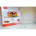 Imperial Clear Glass Cake Stand 8'',10",12''- Square,Round - Material : Glass. 