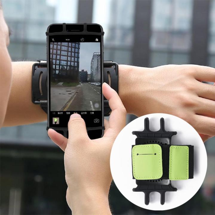 Wrist Phone Holder Suitable- For Universal Phone 360° Rotatable Wristband Bracket Sports -Running Cycling Mobile Phone Armband