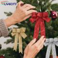 Large Christmas Bow Sparkling Sequin Christmas Tree Bow Festive Reusable Decoration for New Year Party Lightweight Stylish Perfect Christmas Big Bow Christmas Bow Decoration. 