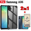 Samsung A06 Shockproof Phone Case for Samsung Galaxy A05S A05 Anti-blue and Anti-Spy Tempered Glass Privacy Screen Protector. 