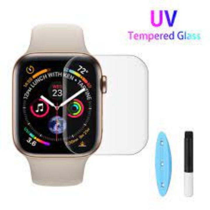 38mm UV Tempered Glass Screen Protector For Apple Watch 38mm Full Glue Protective Glass Daraz.pk