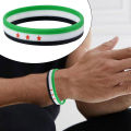 Syrian Flag Jewelry Syria Flag Silicone Bracelets Patriotic Support for Outdoor Sports Pack of 5 Free Shipping to Asia Syrian Flag Bracelet. 