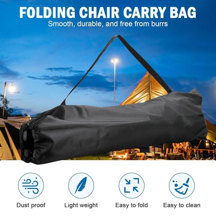 Camping Storage Bags Pack – Tent Bag (32”) + Chair Bag (39”) – Parachute Material, Lightweight with Sling Straps  Quick Info
