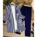Stylish Stitched Coat/Gown 3 Pcs, Royal 3 Pcs (Gown+Shirt+Trouser) Casual Dresses For Women. 