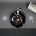 Natural Stone Toros Black Marble Vessel Sink Bowl Polished (D)17" (H)6". 