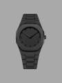 Black Arabic Aura Watch for Men – Lightweight 44g Stylish Dial | Trending Minimalist Timepiece. 