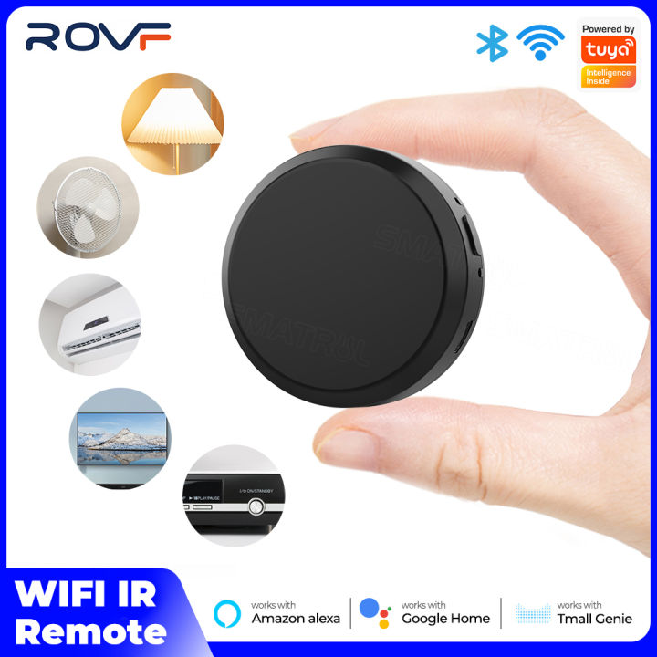 ROVF - WiFi IR Universal Remote Control - with Temperature and humidity - monitoring for Air Conditioner TV Smart Home - Work for Tuya Alexa/Google Home/Tmall Genie