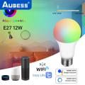 18W/15W/12W LED Lamp Smart Bulb WiFi Light Alexa Yandex Alice Google Home Assistant Siri Voice Control Color RGB E27 220V Dimmable. 