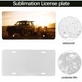 Metal DIY Car Tags Sublimation License Plate Sublimation License Plate Frame Blank License Plate Aluminium Bracket. 