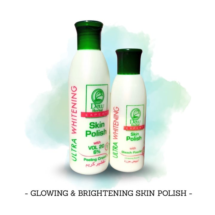 Original Dew Herbal Skin Polish Bleach 100% Result. (For 'Him' & 'Her')- 300 Gm. BERG Cosmetics