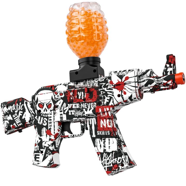 Electric Gel Blaster AK-47 Toy Gun Ultimate Outdoor Fun - Biodegradable Gel Balls, Graffiti Skins, Fast-Action Blasting, Perfect for Backyard Battles and Group Play Ages 14+ ( Multiply color and Design )