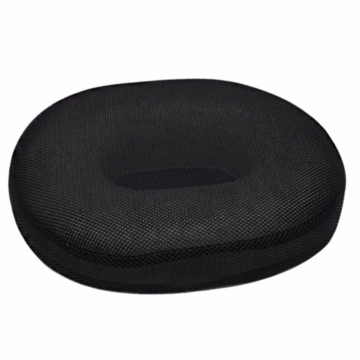 Ring Cushion Memory Foam for Pain Relief and Comfort, Hypoallergenic Washable Cover, Donut Seat for Piles and Pressure Relief, Black