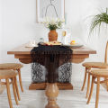 Lace Tablecloth Stylish Transparent White Black Table Covers. 