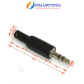 3.5mm Audio jack Connectors Plug Male Wire connector interface Audio Conector with Black Plastic LX1 Housing for Mobile Phone, Portable Music Players and Speaker. 