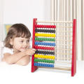 Log Color Bead Counting Frame Children'S Toys Abacus Rack Mong'S Early Education Beads Ten Wooden Puzzle Rack Tissue Boxes. 