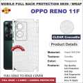 Oppo reno 11F 5G FULL BACK 360 premium Protection Skin Wrap with sides and camera protection full cover Premium Quality. 