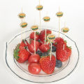 100Pcs Hamburger Garnish Bamboo Sticks Disposable Fruit Sticks Food Picks-Angelia. 