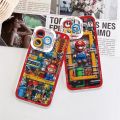Shell For Xiaomi Redmi Note 11 10 10S 11S 8 9 7 8 9S 9T 9C K40 Pro POCO F3 Casing Soft TPU Game Super Mario Bros. X Anti-falling Cute Korean INS Cartoon Full Protection. 