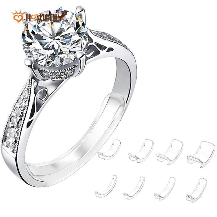8 Piece Set / Ring Size Adjuster for Loose Rings / Invisible Clear Ring Sizer with 8 Sizes / Clear Ring Sizer Resizer