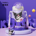 690ml Sanrio Large Capacity Water Bottle Cinnamoroll Kuromi My Melody Portable Straw Water Cup for Outdoor Sports Fitness. 