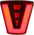 Universal 3rd Brake Lamp F1 Style Slim Red Lava Tail Light 1 Pcs. 