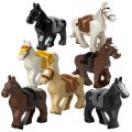 Plastic Blocks Mini Blocks Action Figures War Medieval Knight Horse Wolf Saddle Bridle Toy Blocks For Children. 