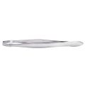 2X Silver Tone Slanted Flat Tip Metal Hair Eyebrow Tweezer Cosmetic Tool for Lady. 